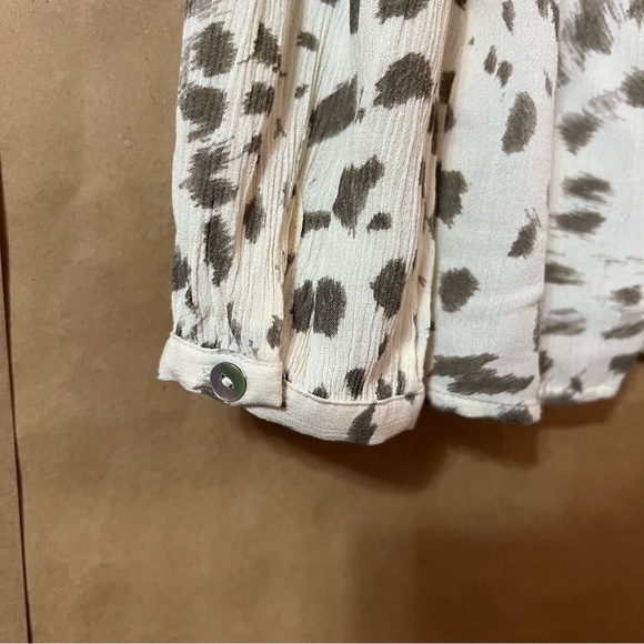 Rails | Lydia Top in Puma Ruffle Neck Tie Popover Top Rayon Chiffon Size S - Picture 11 of 13